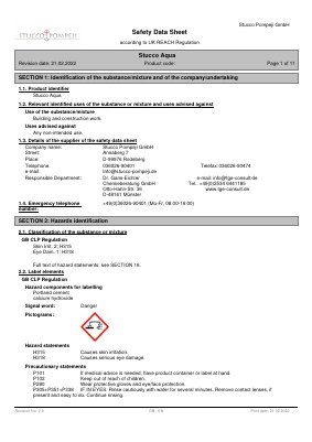 STUCCO AQUA Sicherheitsdatenblatt (EN)