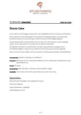 STUCCO CALCE Technisches-Datenblatt (DE)