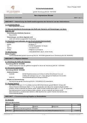 STUCCO NERO Sicherheitsdatenblatt (DE)