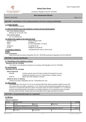 STUCCO NERO Sicherheitsdatenblatt (EN)