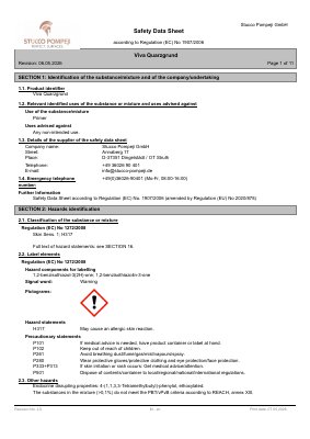 STUCCO VIVA Sicherheitsdatenblatt Quarzgrund (EN)