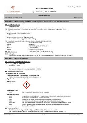 STUCCO VIVA Sicherheitsdatenblatt Quarzgrund (DE)