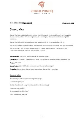 STUCCO VIVA Technisches-Datenblatt