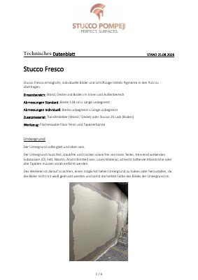 STUCCO FRESCO Technisches Datenblatt